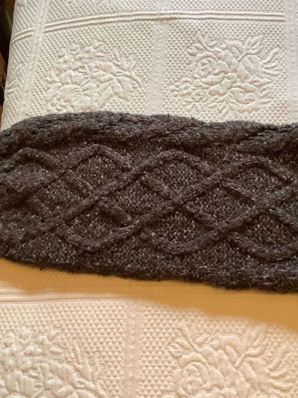 Lucky Brand Chocolate Brown Button-Up Cable Cardigan - Picture 5 of 6